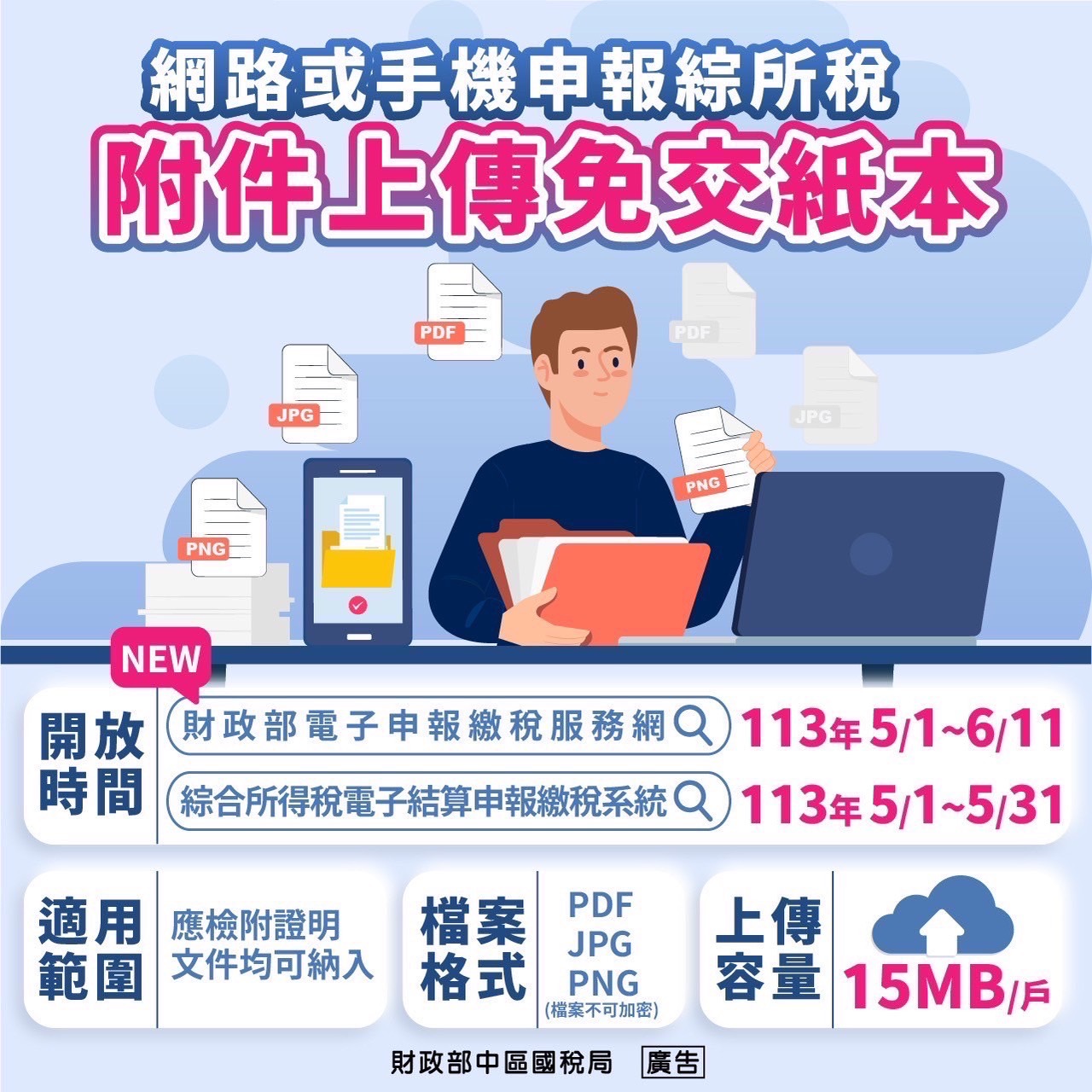 附件上傳免交紙本